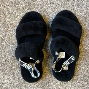 UGG Black Oh Yeah Slipper, Brand New Size 6